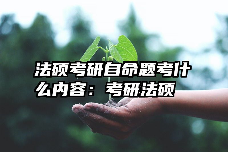 法硕考研自命题考什么内容：考研法硕