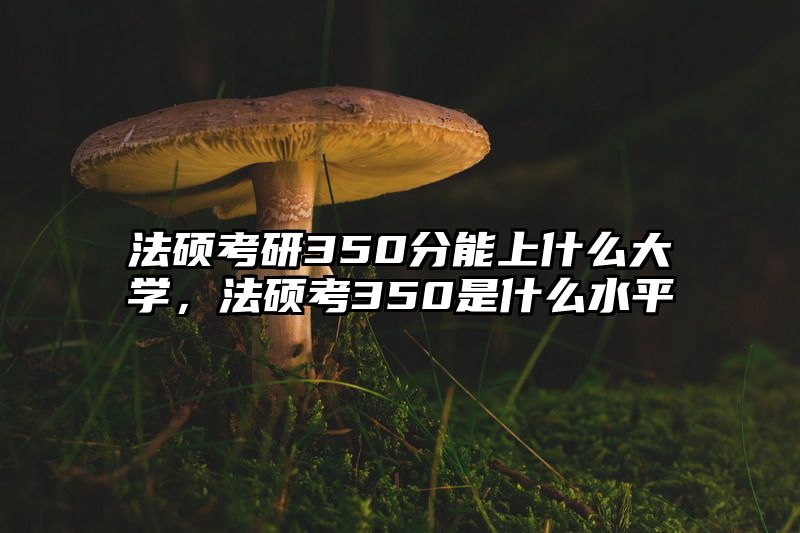 法硕考研350分能上什么大学，法硕考350是什么水平