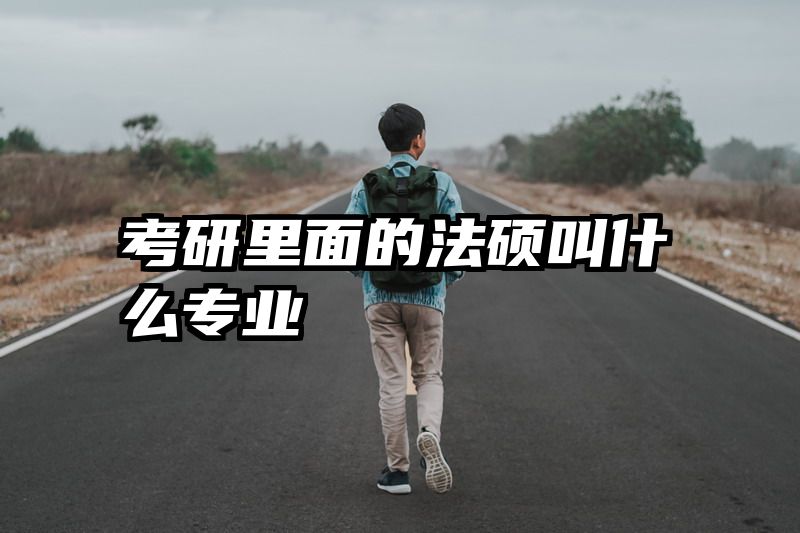 考研里面的法硕叫什么专业