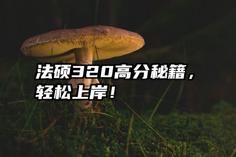 法硕320高分秘籍，轻松上岸！