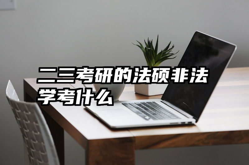 二三考研的法硕非法学考什么