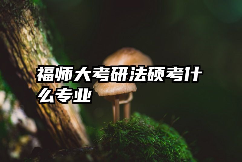 福师大考研法硕考什么专业