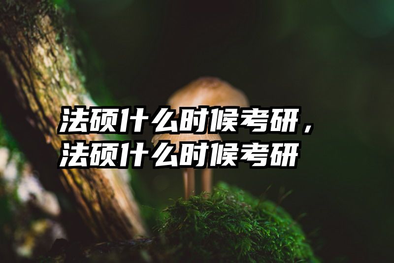 法硕什么时候考研，法硕什么时候考研