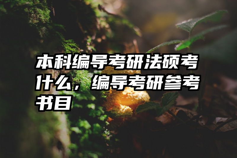 本科编导考研法硕考什么，编导考研参考书目