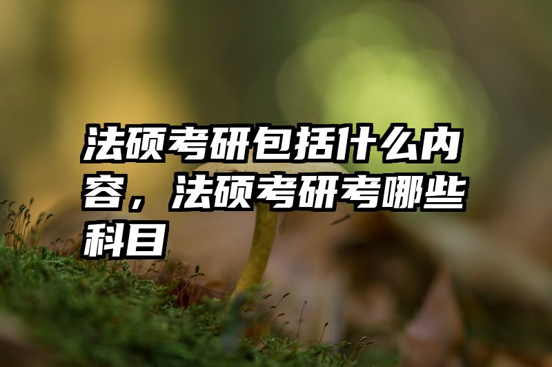 法硕考研包括什么内容，法硕考研考哪些科目