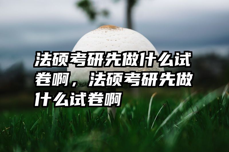 法硕考研先做什么试卷啊，法硕考研先做什么试卷啊