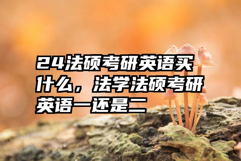 24法硕考研英语买什么，法学法硕考研英语一还是二
