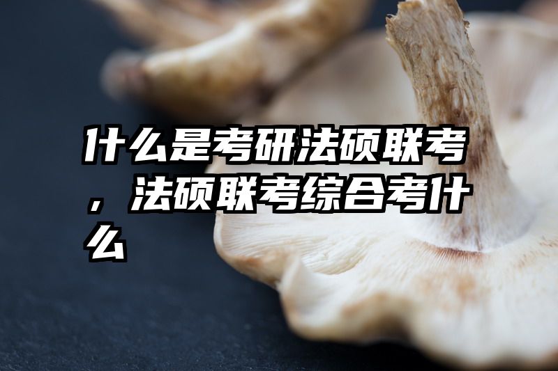 什么是考研法硕联考，法硕联考综合考什么