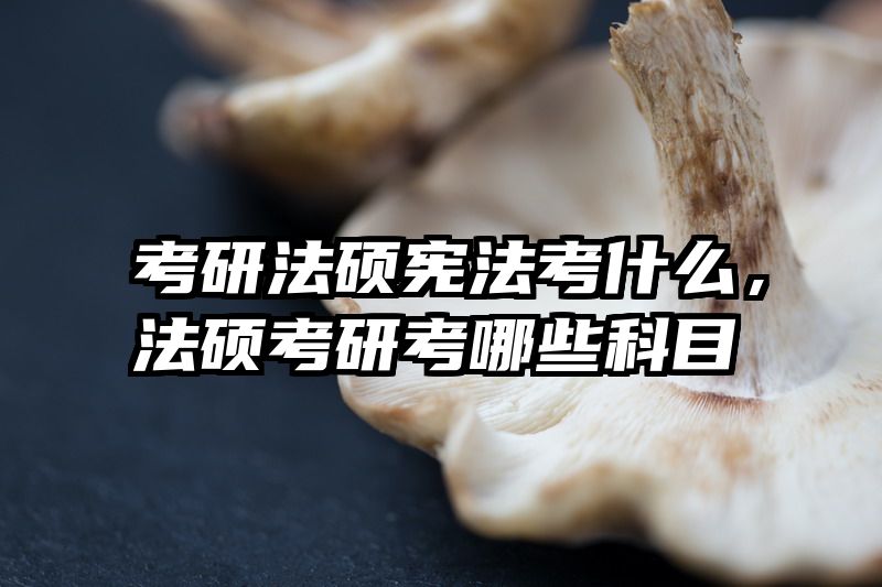 考研法硕宪法考什么，法硕考研考哪些科目