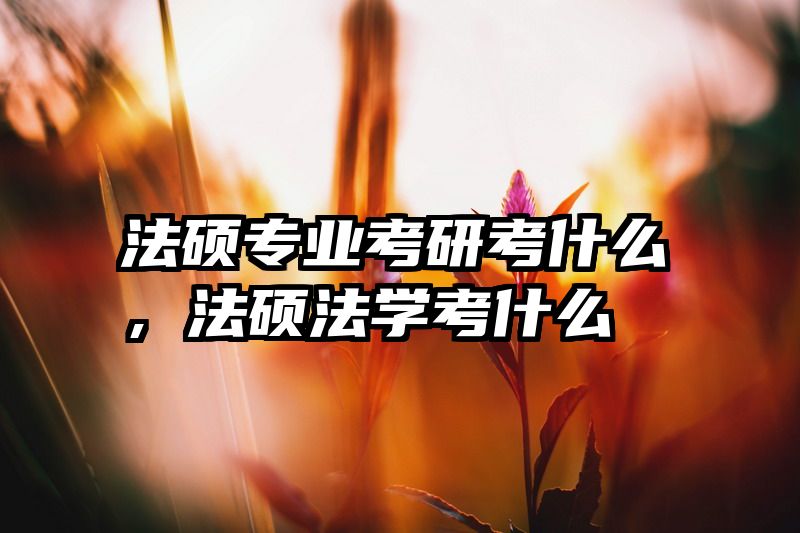 法硕专业考研考什么，法硕法学考什么