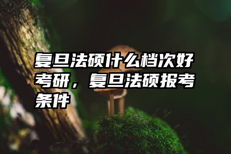 复旦法硕什么档次好考研，复旦法硕报考条件