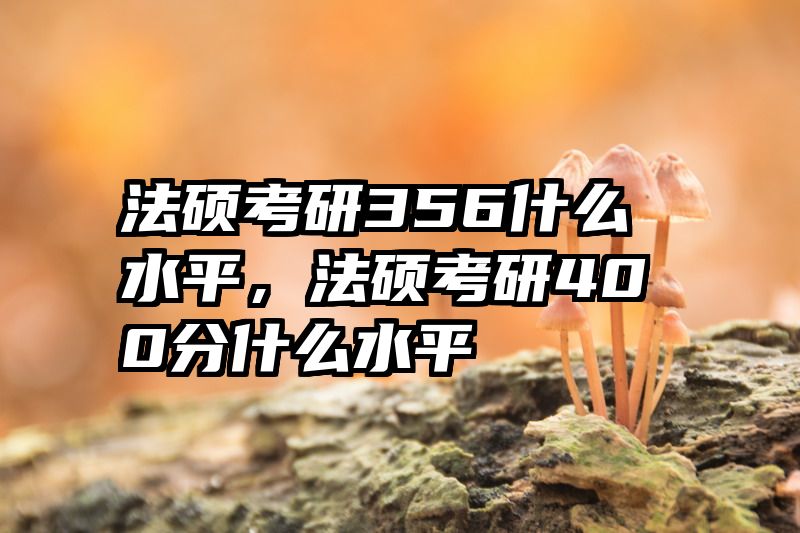 法硕考研356什么水平，法硕考研400分什么水平