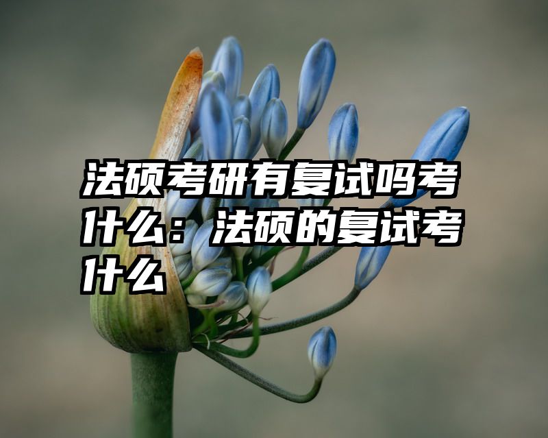 法硕考研有复试吗考什么：法硕的复试考什么