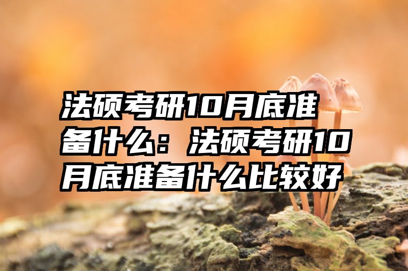 法硕考研10月底准备什么：法硕考研10月底准备什么比较好