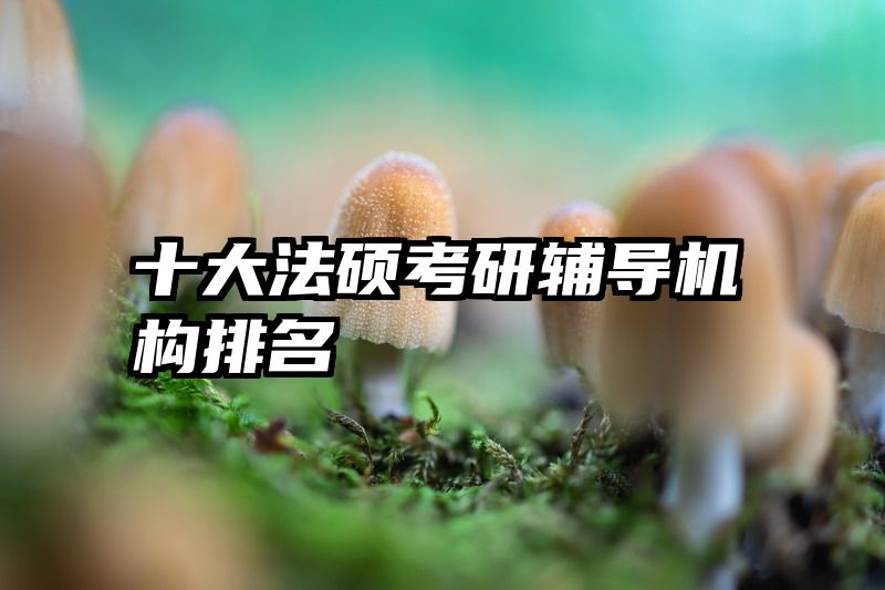 十大法硕考研辅导机构排名