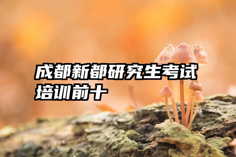 成都新都研究生考试培训前十