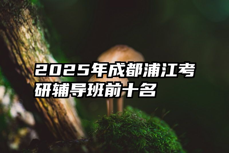 2025年成都浦江考研辅导班前十名