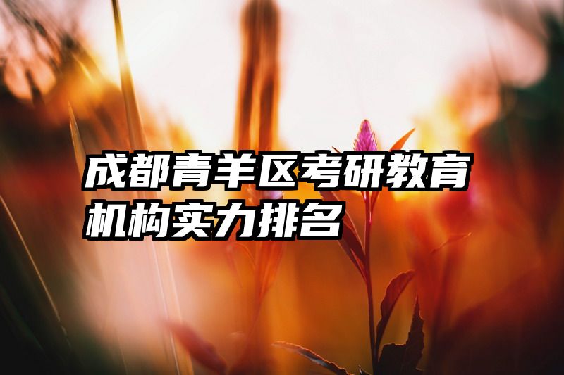 成都青羊区考研教育机构实力排名