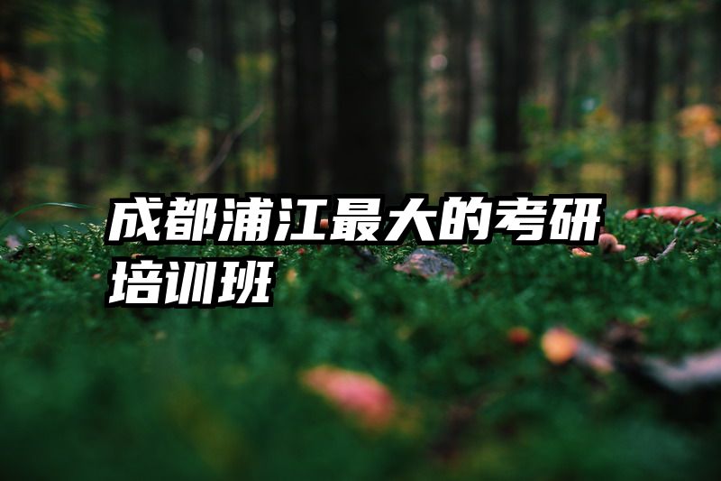 成都浦江最大的考研培训班