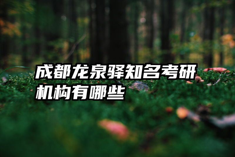 成都龙泉驿知名考研机构有哪些
