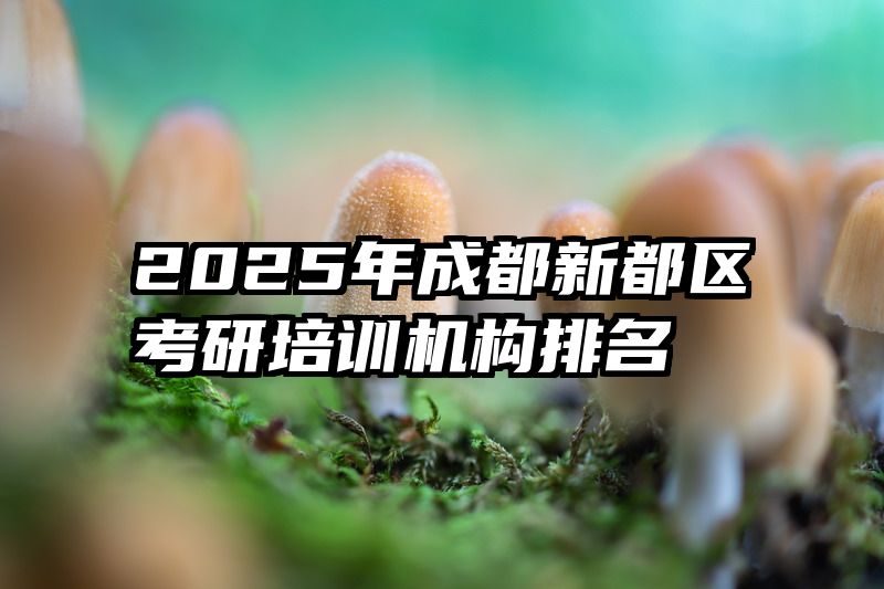2025年成都新都区考研培训机构排名