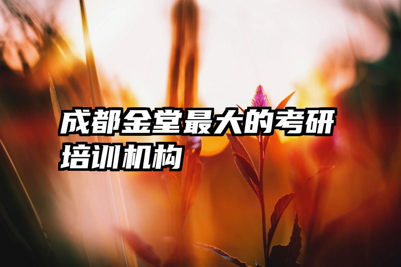 成都金堂最大的考研培训机构