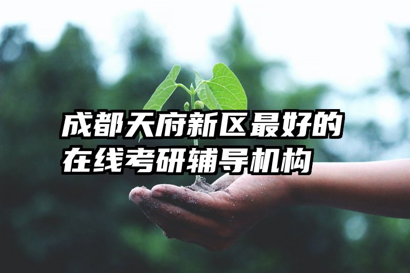 成都天府新区最好的在线考研辅导机构