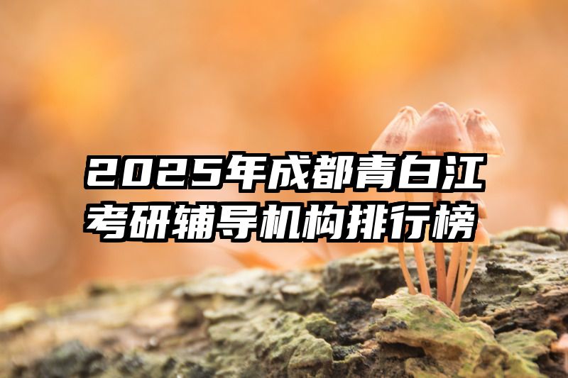 2025年成都青白江考研辅导机构排行榜
