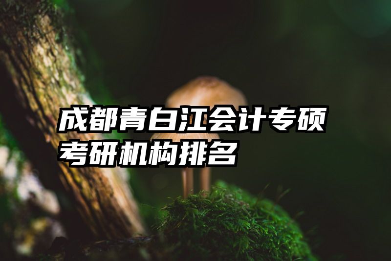 成都青白江会计专硕考研机构排名