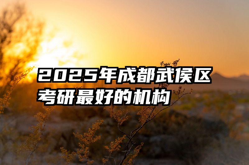 2025年成都武侯区考研最好的机构