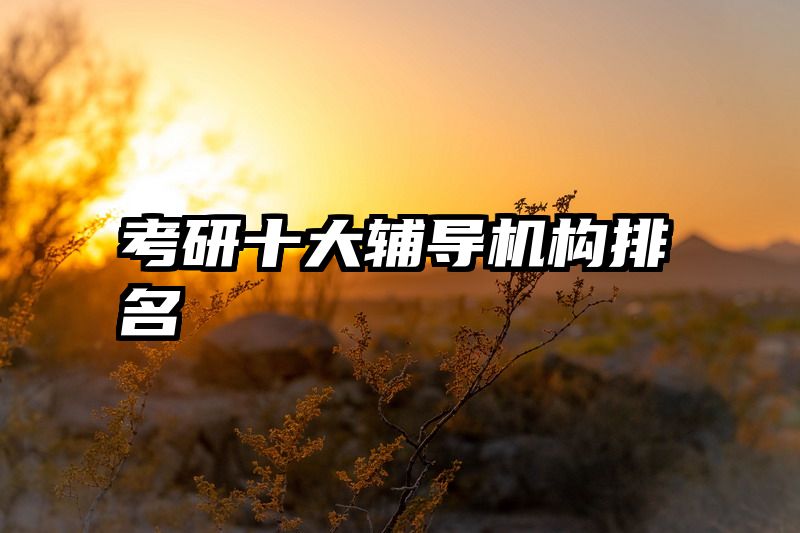 考研十大辅导机构排名