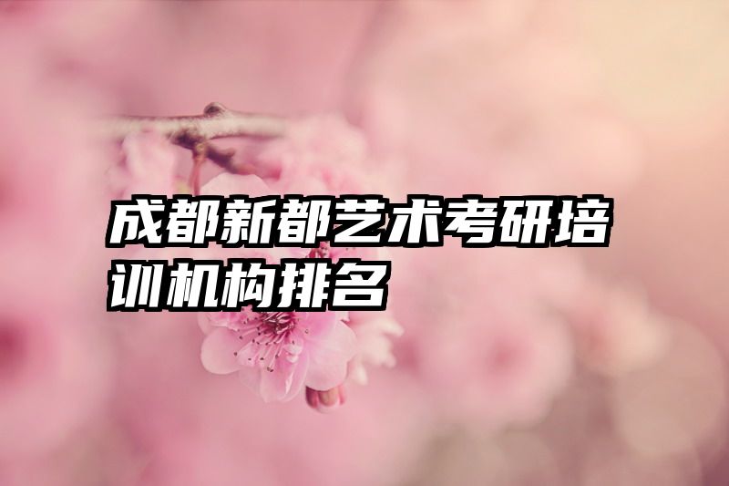 成都新都艺术考研培训机构排名