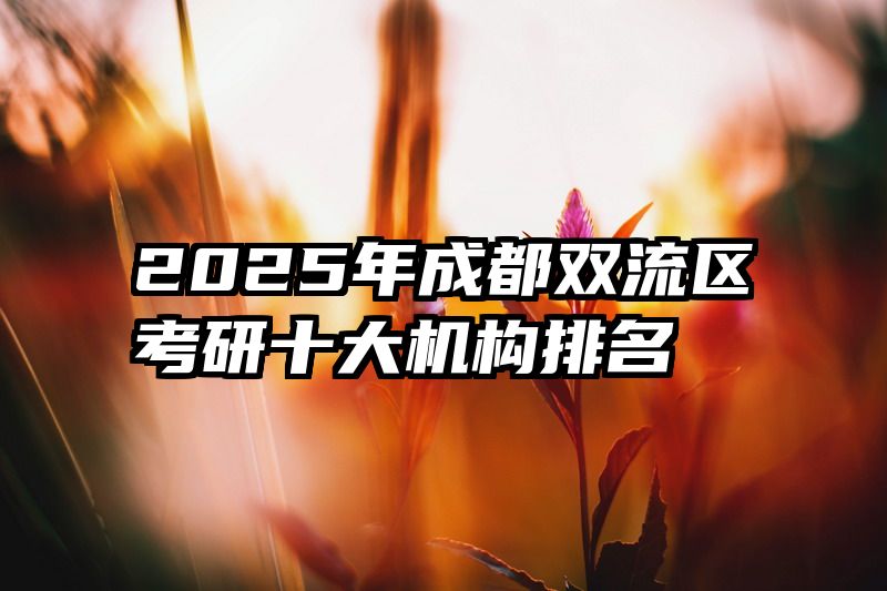 2025年成都双流区考研十大机构排名