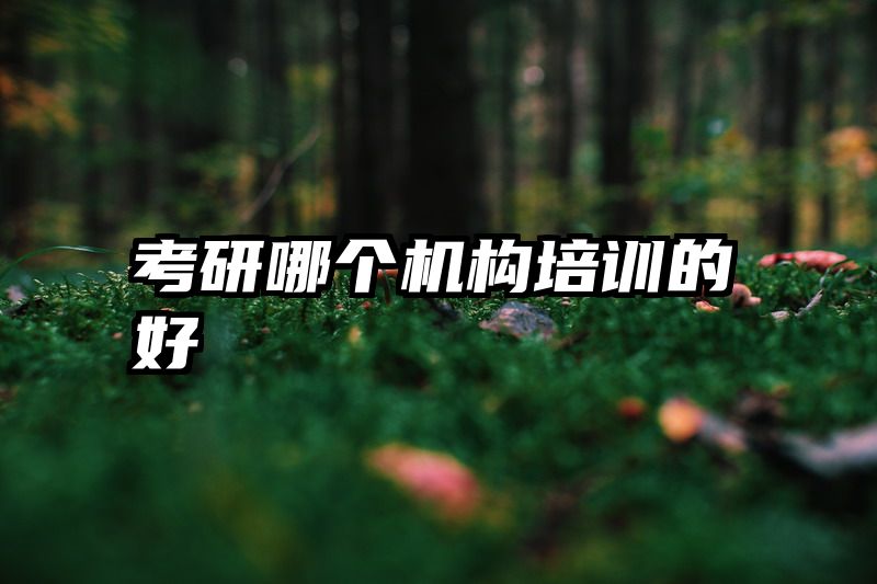 考研哪个机构培训的好