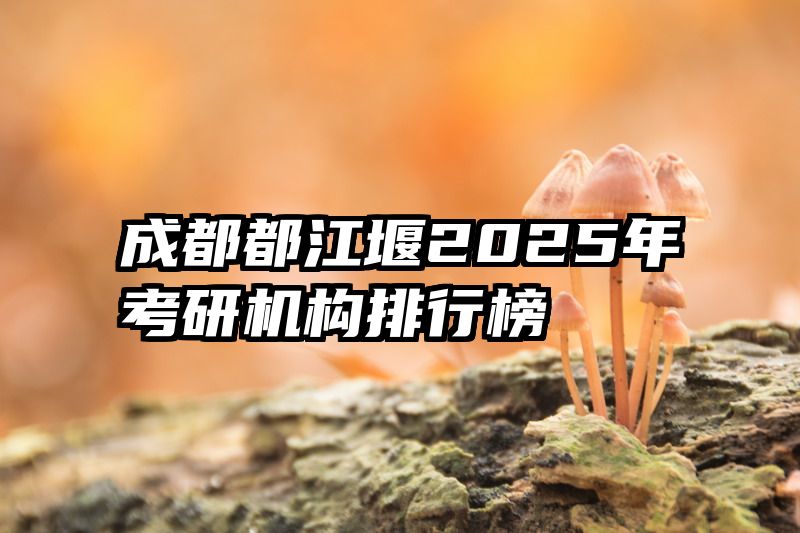成都都江堰2025年考研机构排行榜