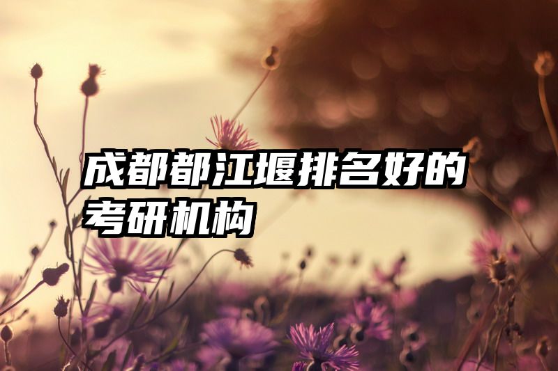 成都都江堰排名好的考研机构