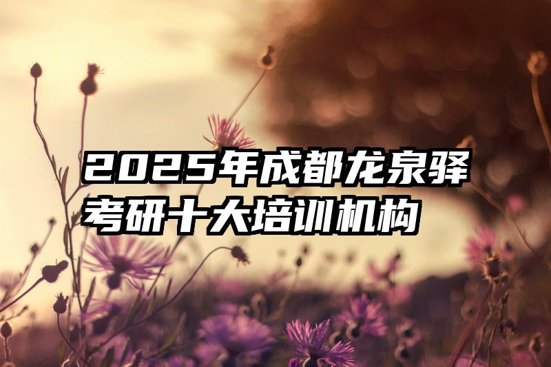 2025年成都龙泉驿考研十大培训机构