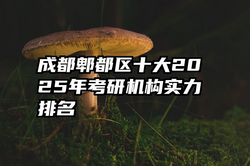 成都郫都区十大2025年考研机构实力排名