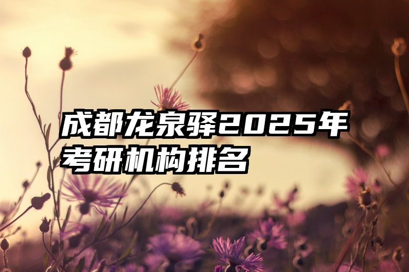 成都龙泉驿2025年考研机构排名