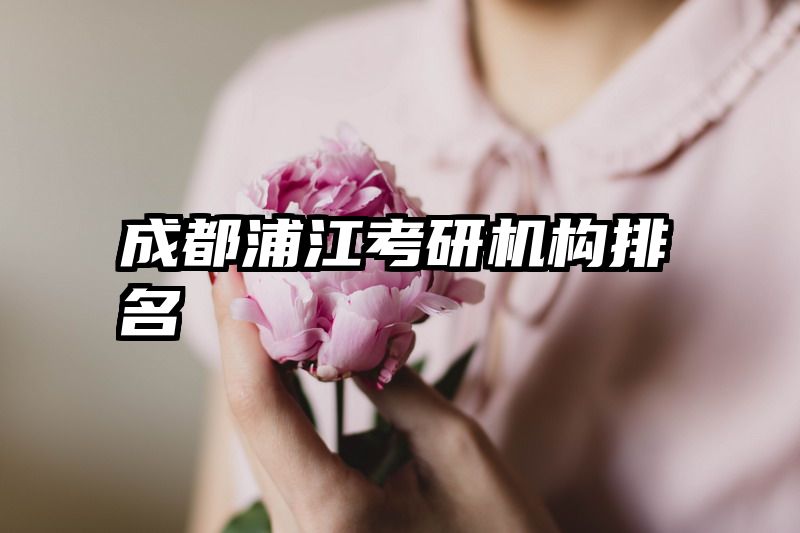 成都浦江考研机构排名