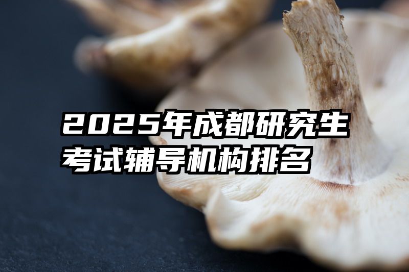 2025年成都研究生考试辅导机构排名