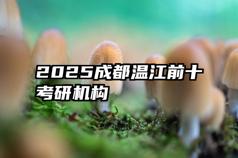 2025成都温江前十考研机构
