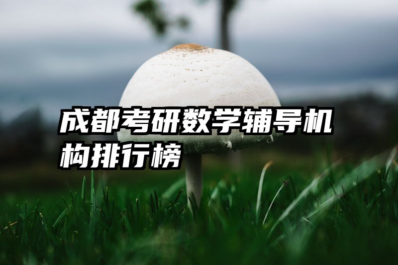 成都考研数学辅导机构排行榜