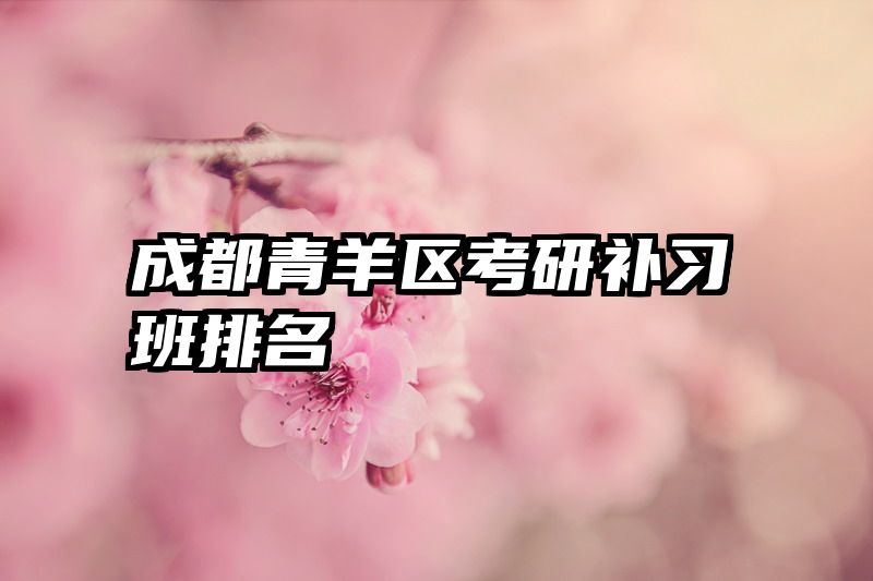 成都青羊区考研补习班排名
