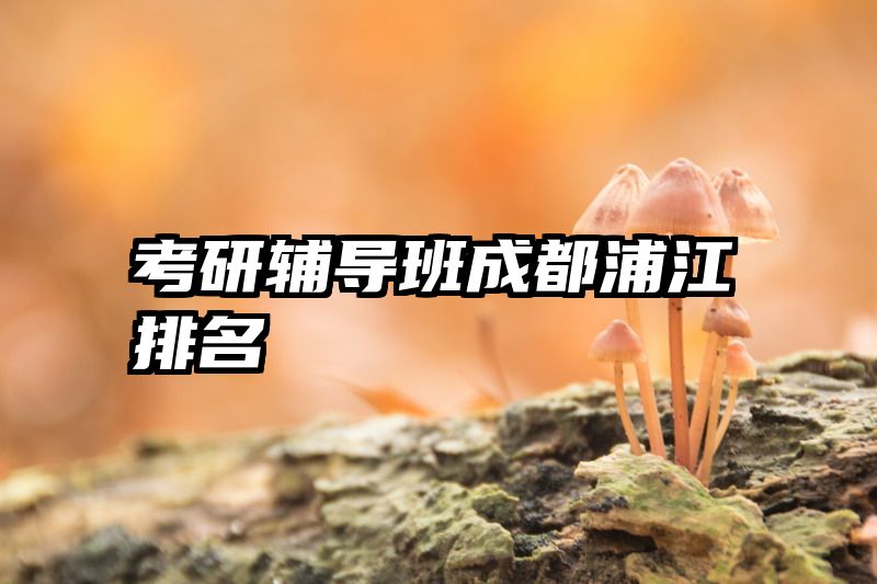 考研辅导班成都浦江排名
