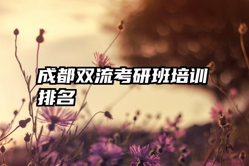 成都双流考研班培训排名