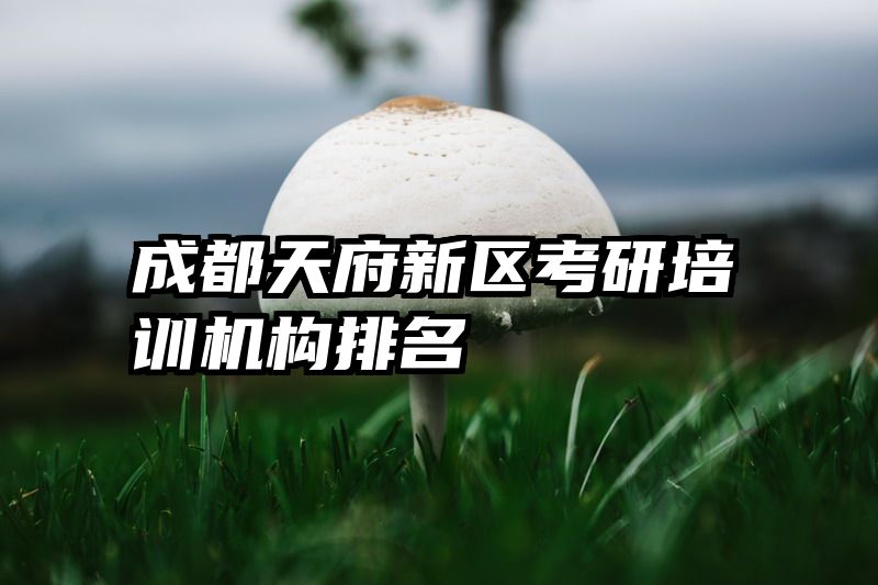 成都天府新区考研培训机构排名