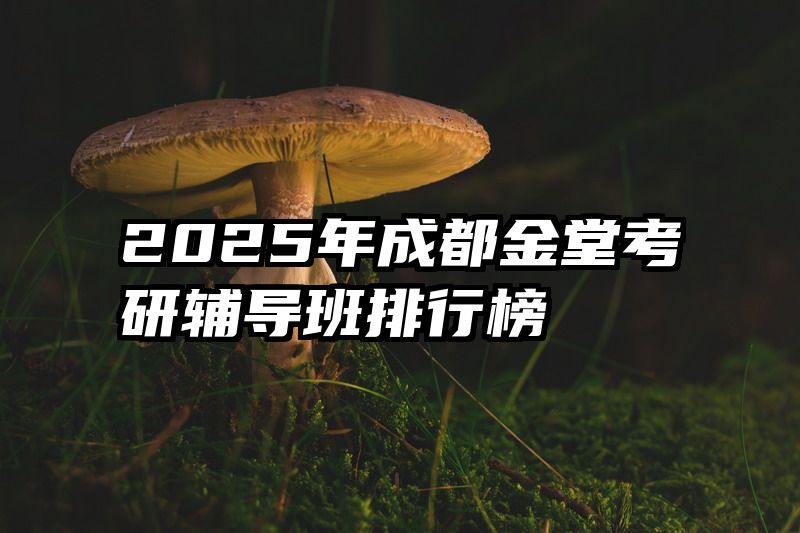 2025年成都金堂考研辅导班排行榜