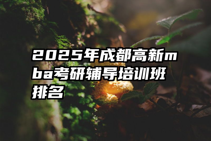 2025年成都高新mba考研辅导培训班排名
