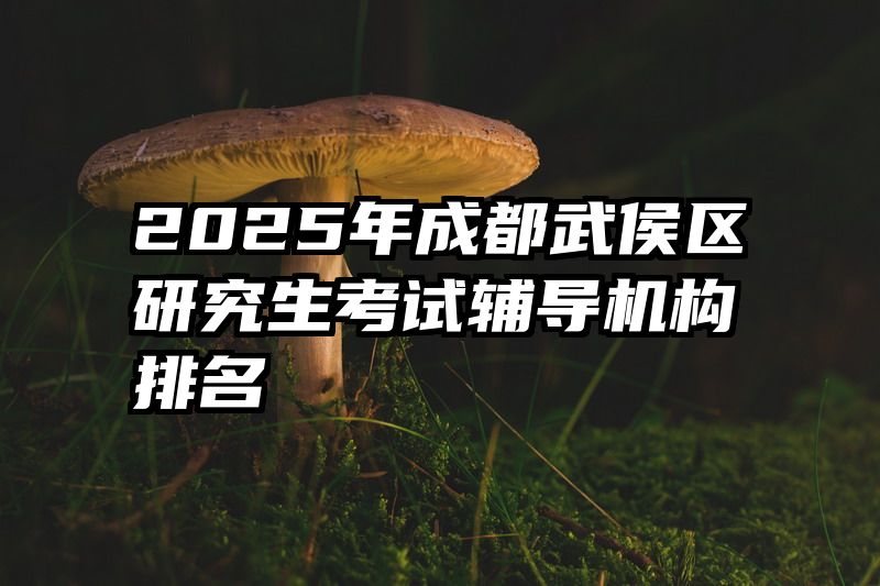 2025年成都武侯区研究生考试辅导机构排名